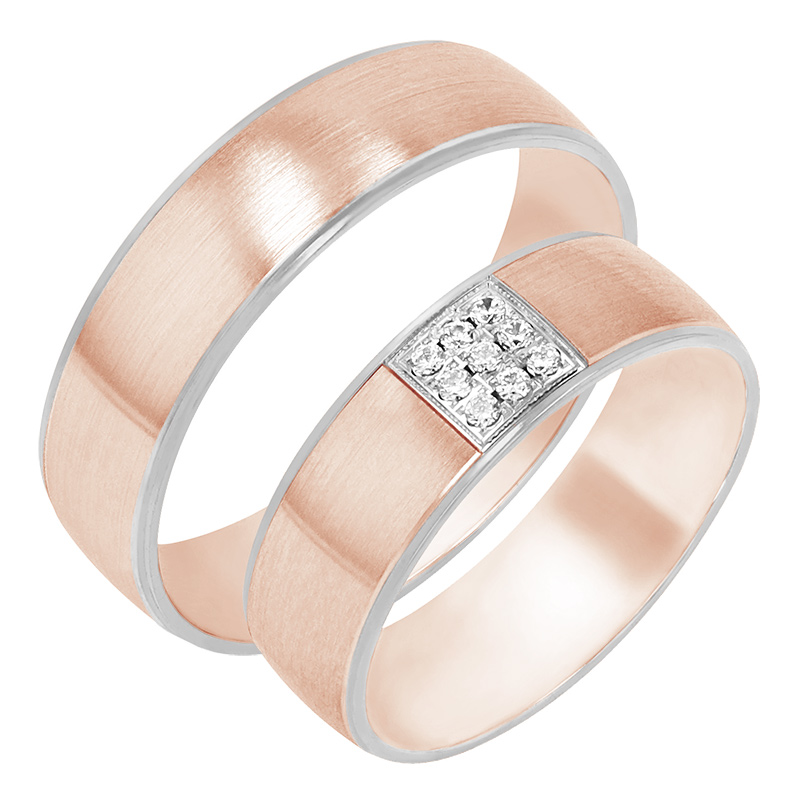 Snubné prstene z ružového zlata 80403