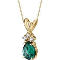 Smaragdová slza v zlatom náhrdelníku s diamantmi Erikka