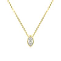 Zlatý náhrdelník s 0.25ct GIA certifikovaným marquise diamantom Robert