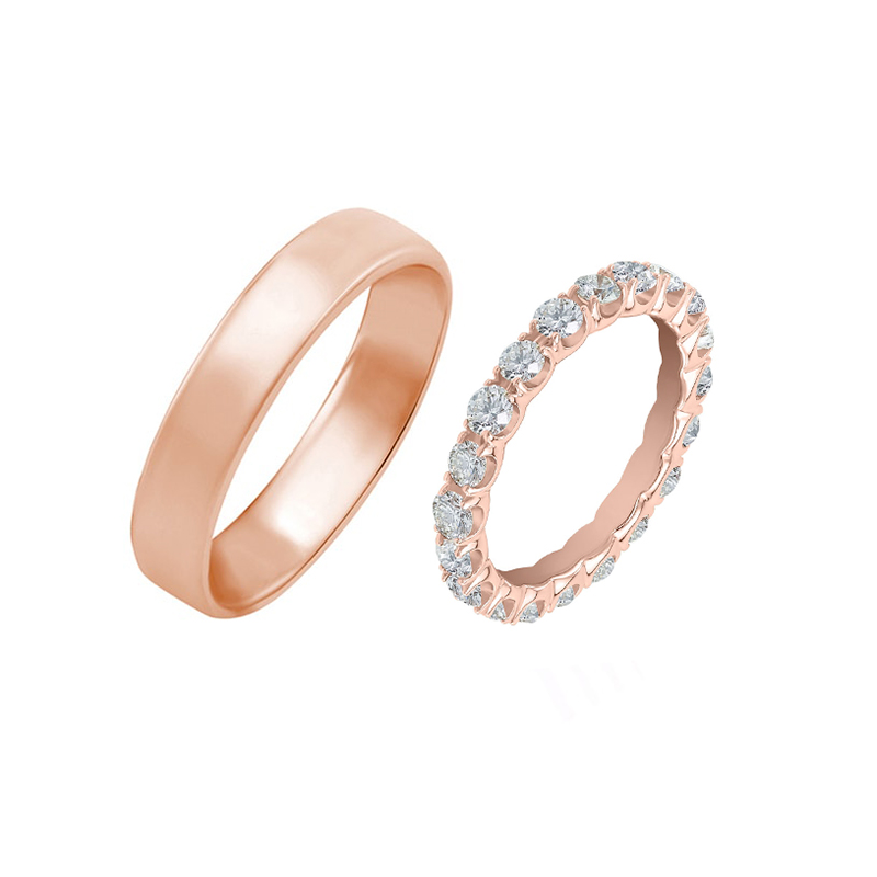 Snubné prstene z ružového zlata 82853
