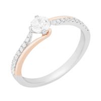 Zásnubný prsteň s postrannými diamantmi Anastas