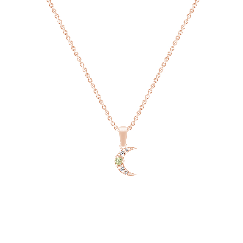 Strieborný náhrdelník so zeleným zafírom Hellen 91853