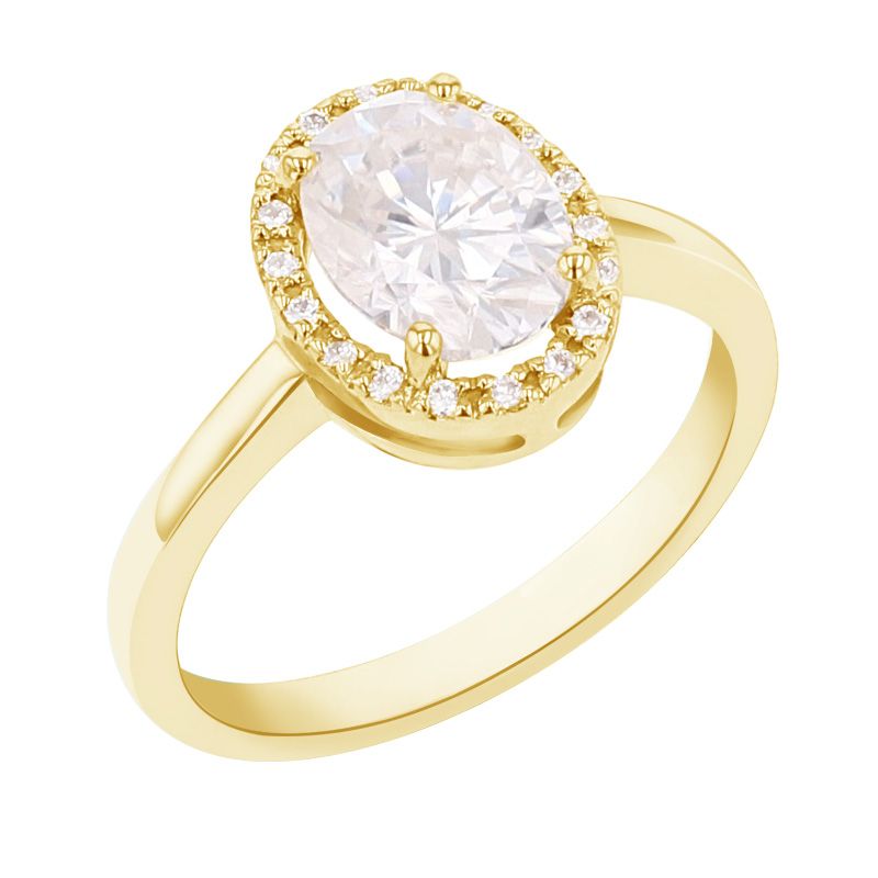 Zlatý prsteň s moissanitom 95283