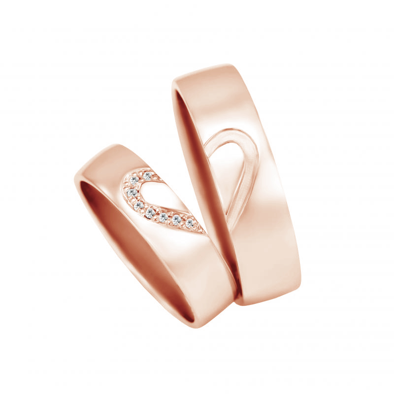 Svadobné prsteně z ružového zlata 96023
