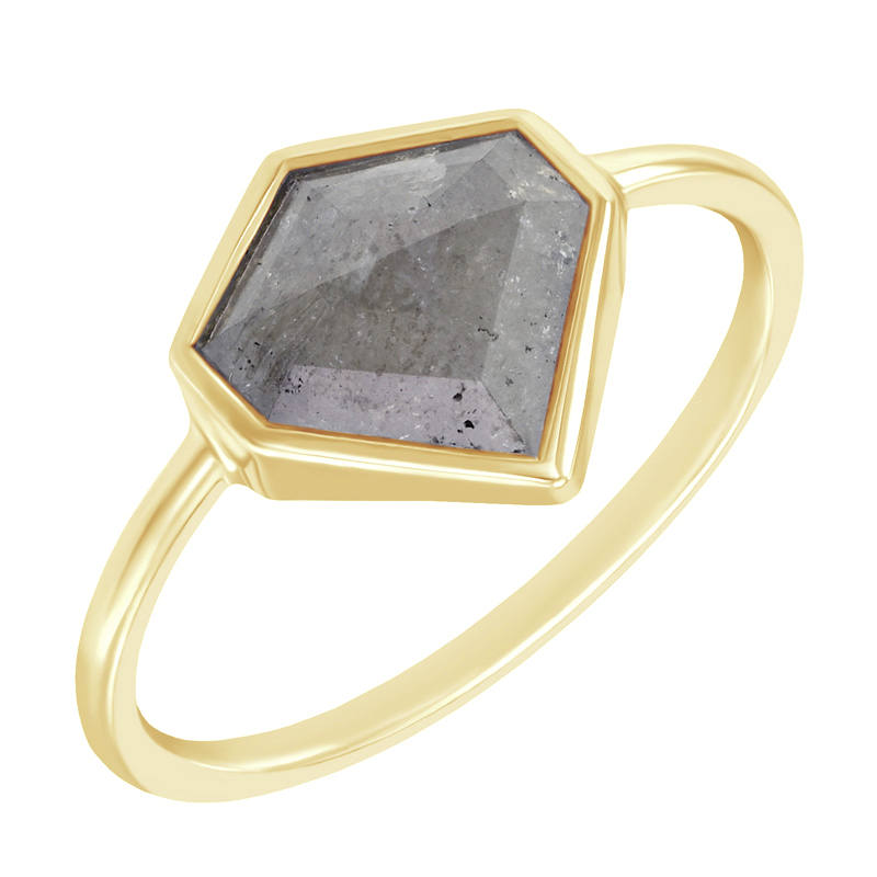 Zlatý prsteň so salt and pepper diamantem Sierra 97463