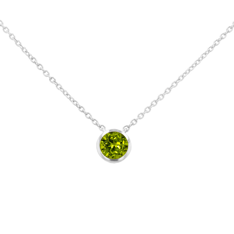Zlatý náhrdelník s olivínom Dyanie 97933
