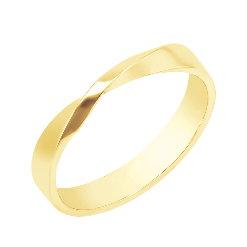 Zlaté prepletené svadobné obrúčky s diamantmi Aleisha 98803