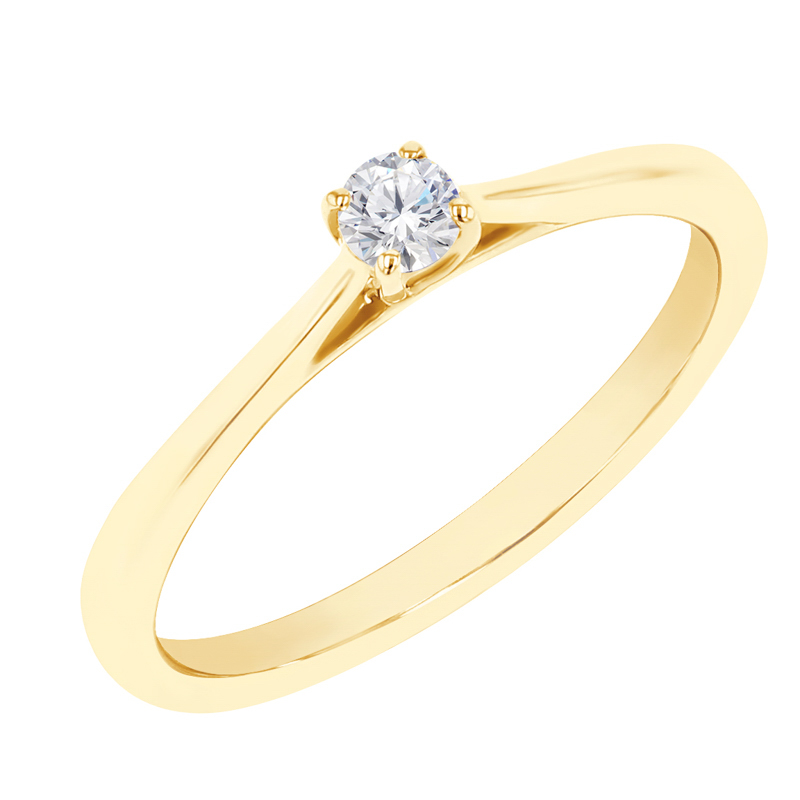 Zlatý prsteň s výberom karátovej váhy lab-grown diamantu Keleen 99923