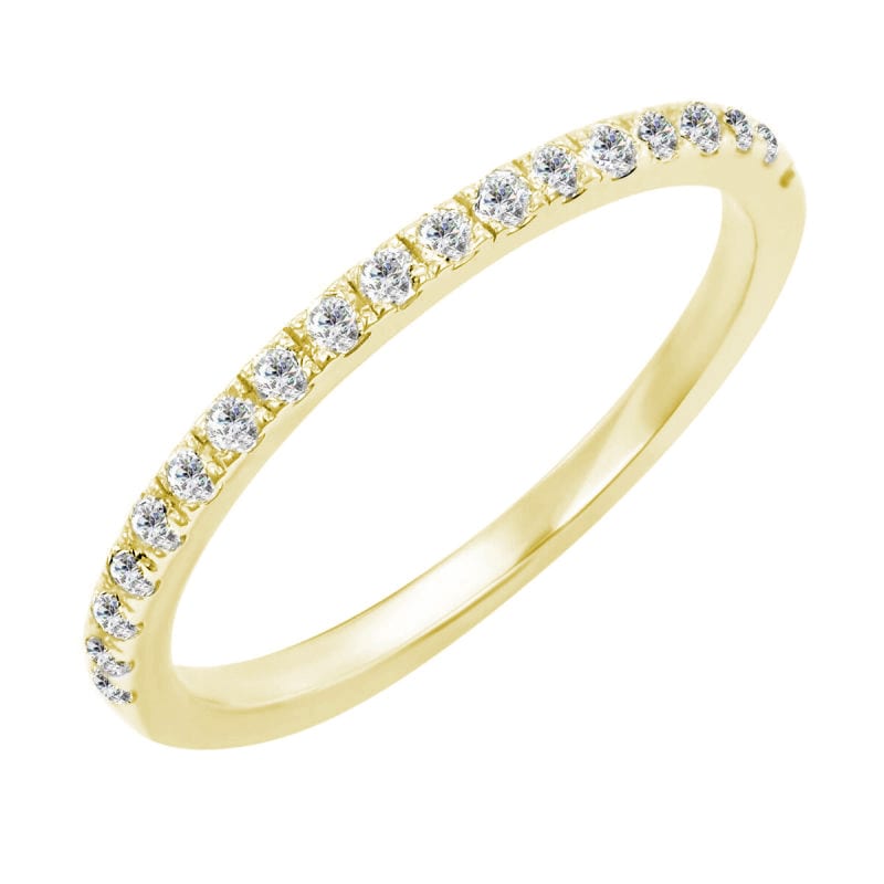 Eternity prsteň s lab-grown diamantmi a pánsky pologuľatý prsteň Amine 101914