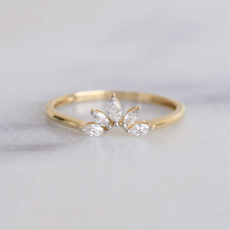 Elegantný prsteň s marquise lab-grown diamantmi Mansell 102484