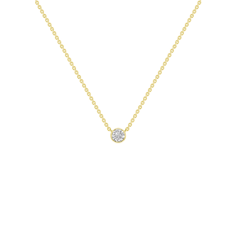 Strieborný minimalistický náhrdelník s diamantom Vieny 103634