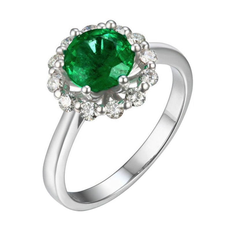 Smaragd v diamantovom prsteni Voltaire