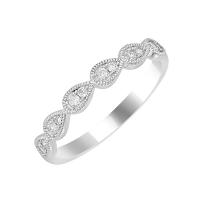 Strieborný eternity prsteň s lab-grown diamantmi Ebba