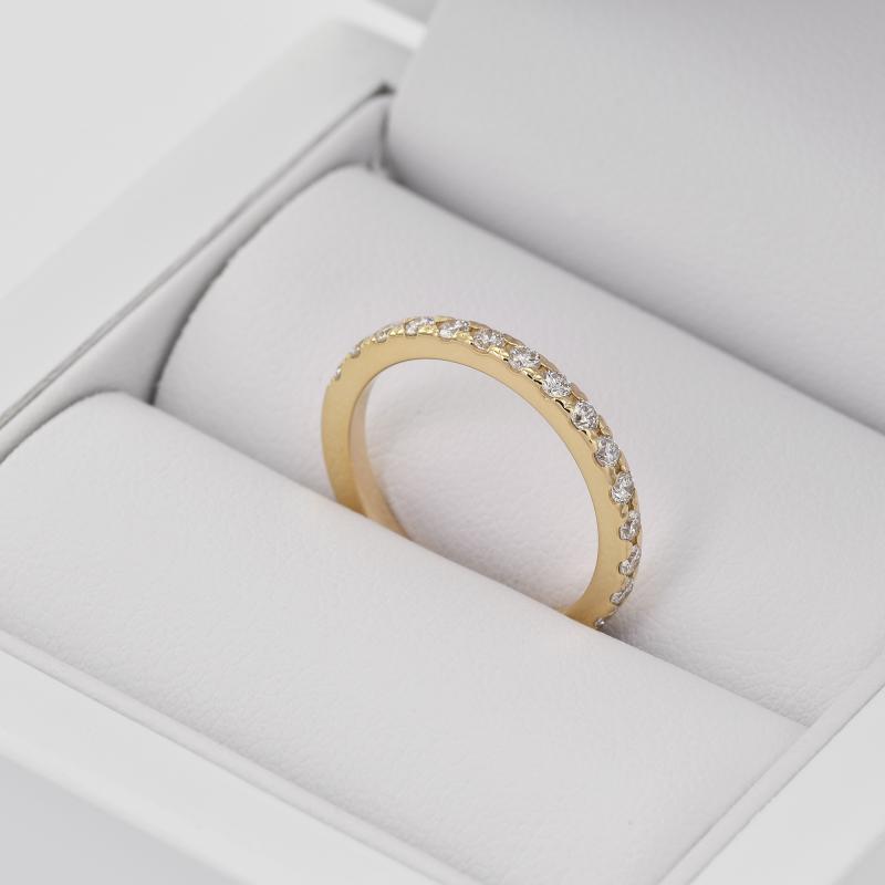 Eternity prsteň s moissanitmi a pánsky komfortný svadobný prsteň Arooj 105414