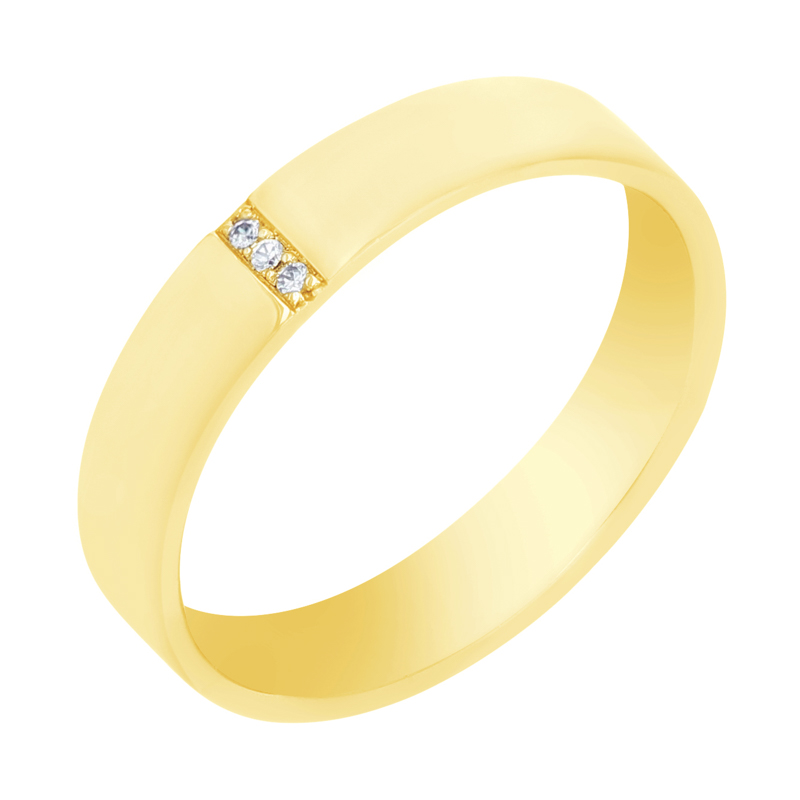 Zlaté svadobné prstene s diamantmi Xaria 105524
