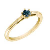 Zásnubný prsteň s modrým diamantom Nadah