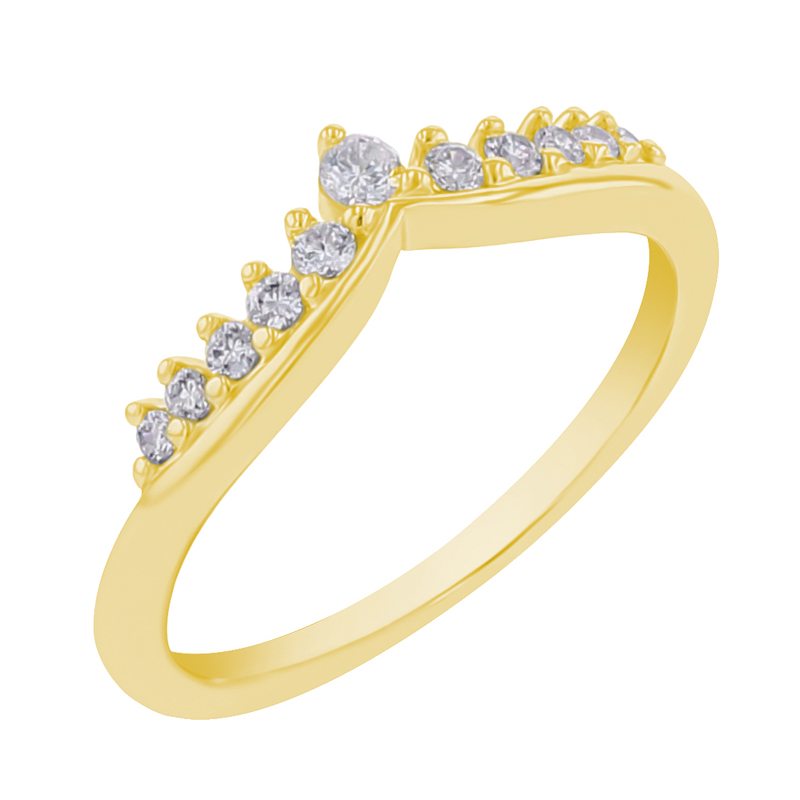 Vykrojený prsteň s diamantmi Santana 110544