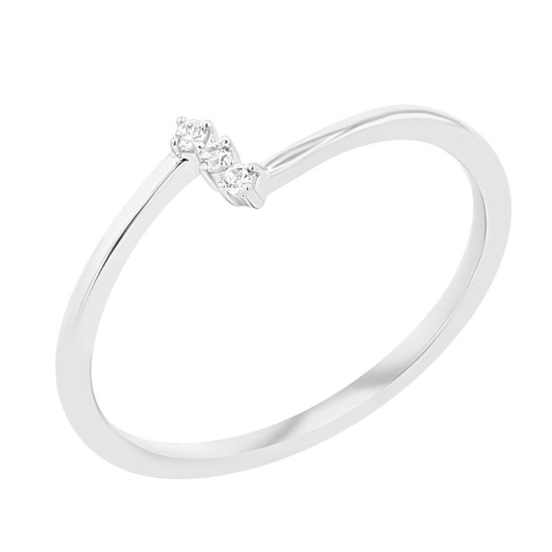 Minimalistický prsteň s tremi diamantmi Alanna
