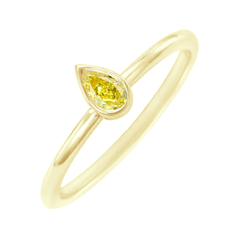 Minimalistický prsteň s certifikovaným fancy yellow lab-grown diamantom Moyer 113734