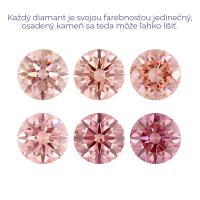 Lab-grown IGI 0.89ct VS2 Fancy Orangey Pink Cushion diamant