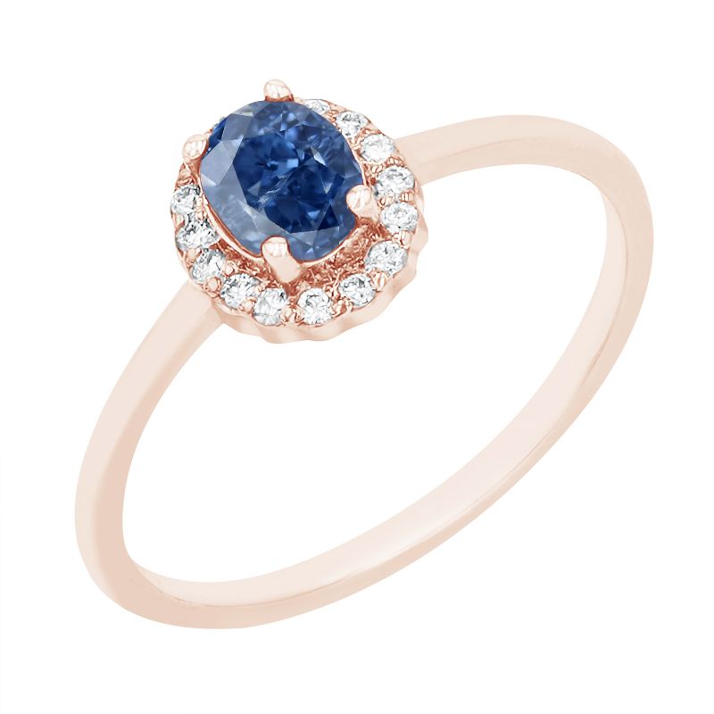 Zásnubný prsteň s certifikovaným fancy blue lab-grown diamantom Bose 114864