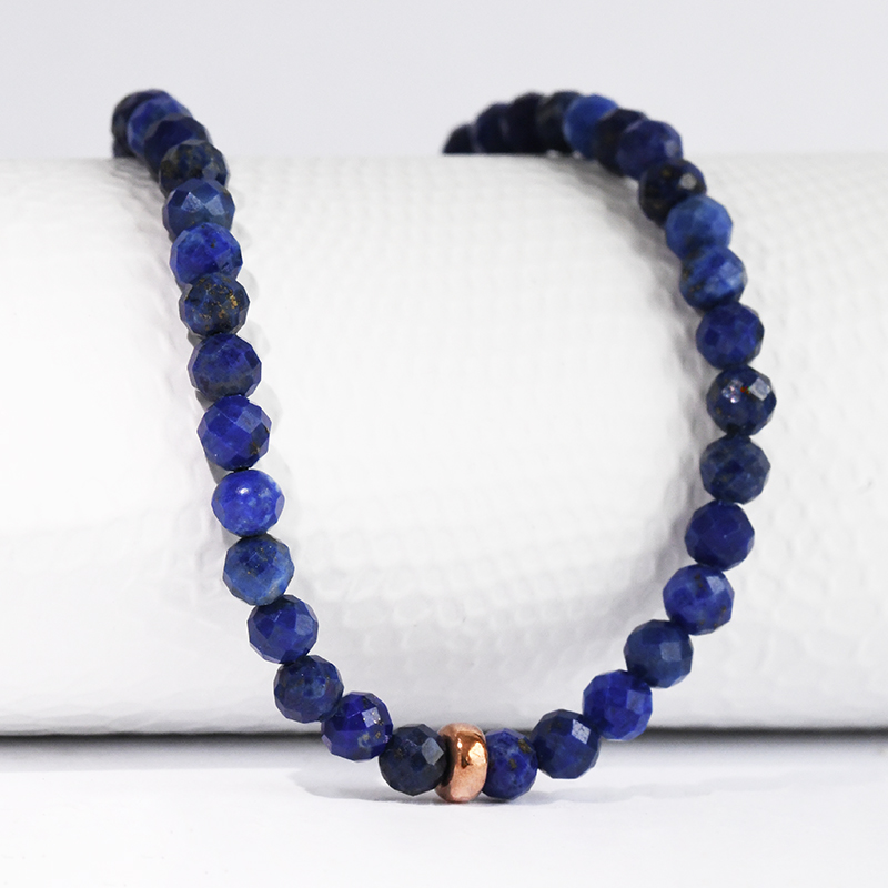Strieborný náramok s lapis lazuli korálkami Jakira 115974