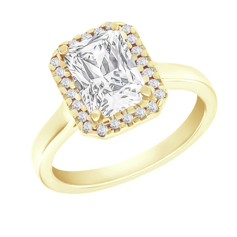 Zásnubný prsteň s emerald diamantom Zahara 117884