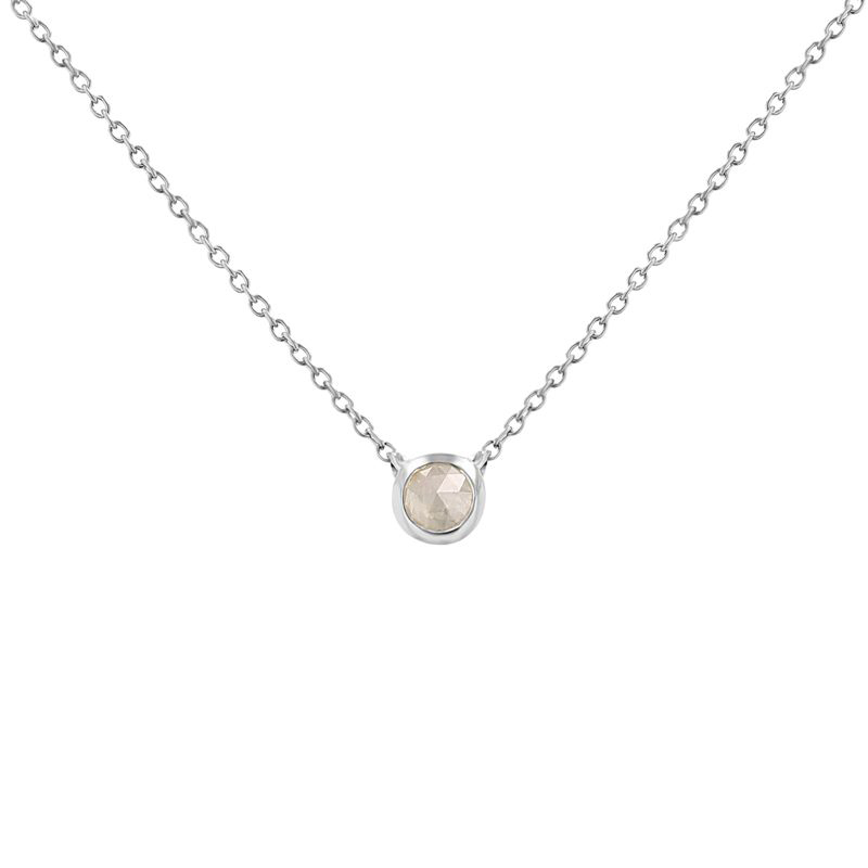 Minimalistický náhrdelník so salt and pepper diamantom Vieny 118494
