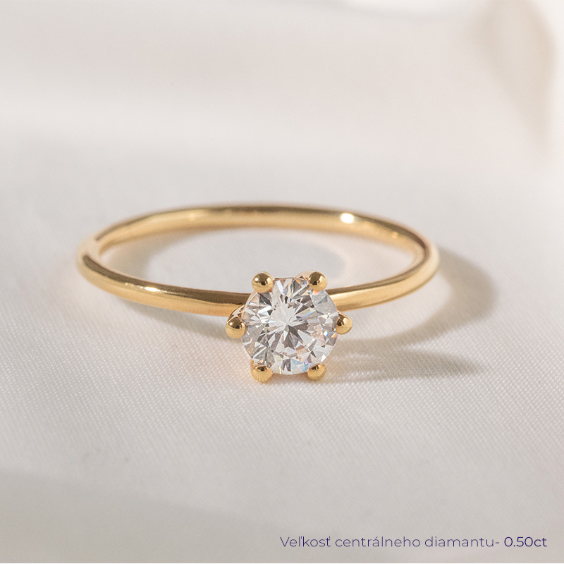Zásnubný prsteň s diamantom Vanilla 120644