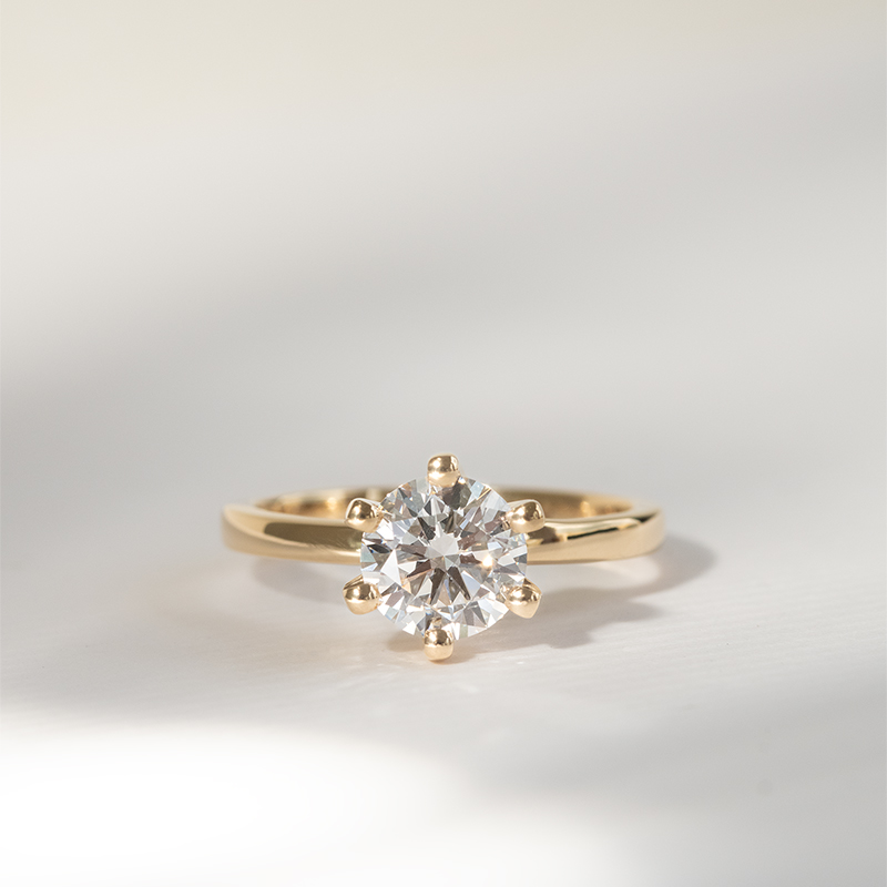 Zásnubný prsteň s diamantom Rabi 121454