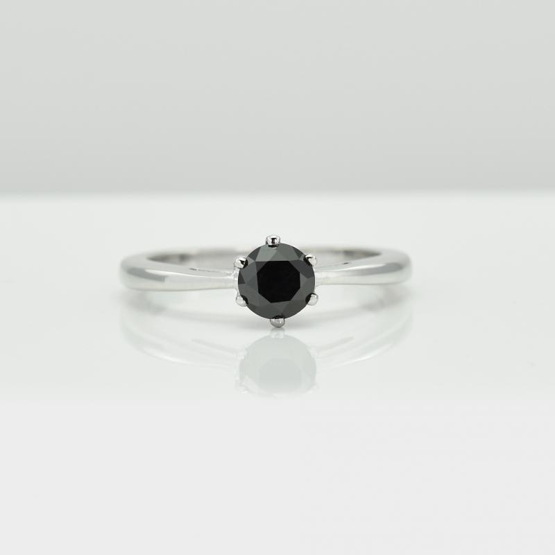Zásnubný prsteň s čiernym diamantom Jaziess 12224