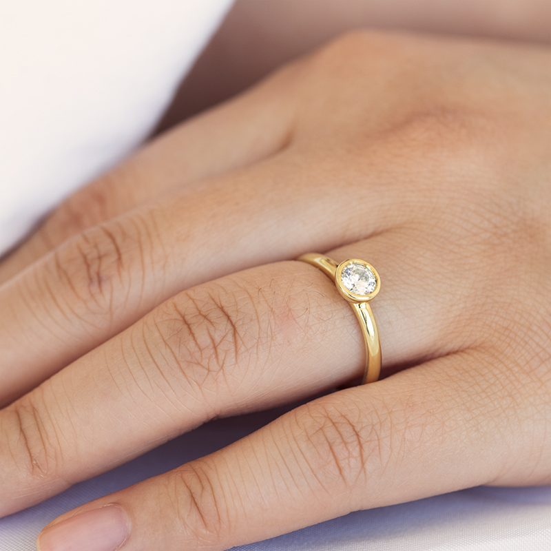 Zásnubný prsteň s lab-grown diamantom Gera 125214