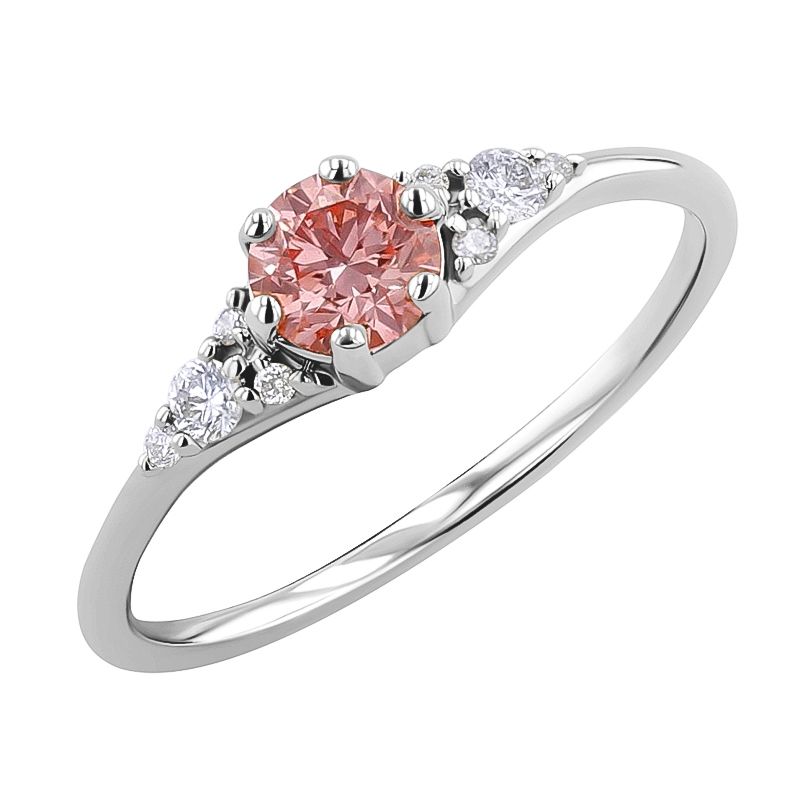Zásnubný prsteň s certifikovaným fancy pink lab-grown diamantom Lina 125924