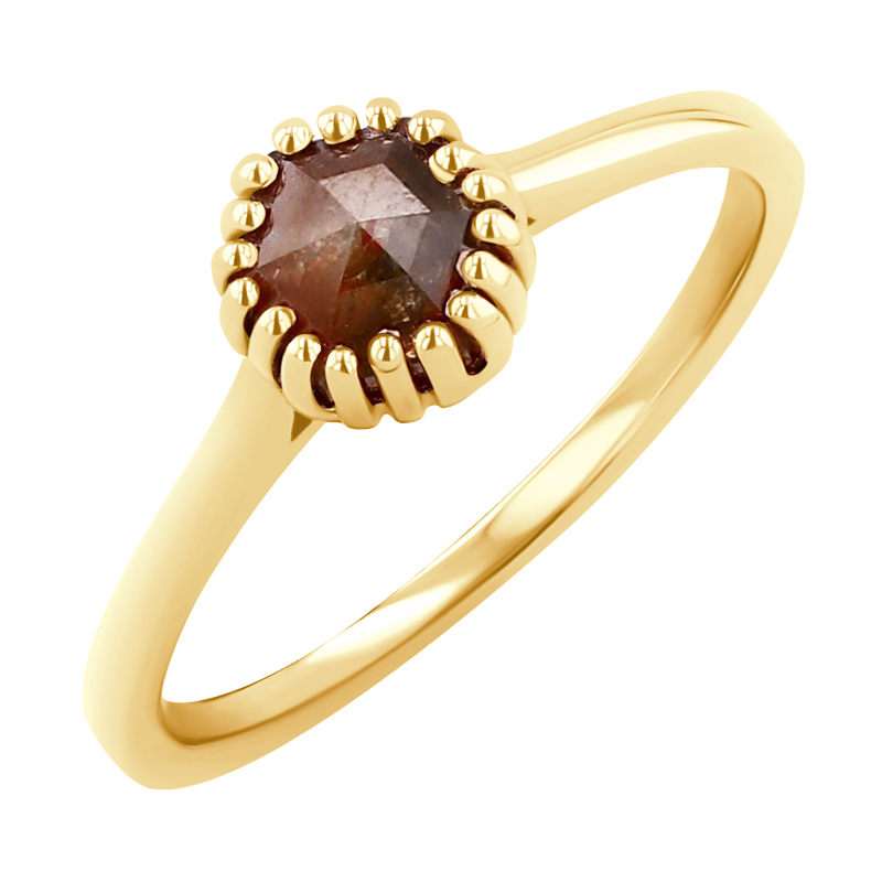 Zlatý prsteň s hexagon salt and pepper diamantom Darby 126354