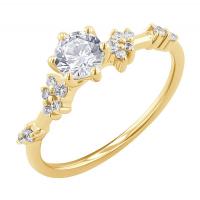 Romantický zásnubný prsteň s lab-grown diamantmi Marita