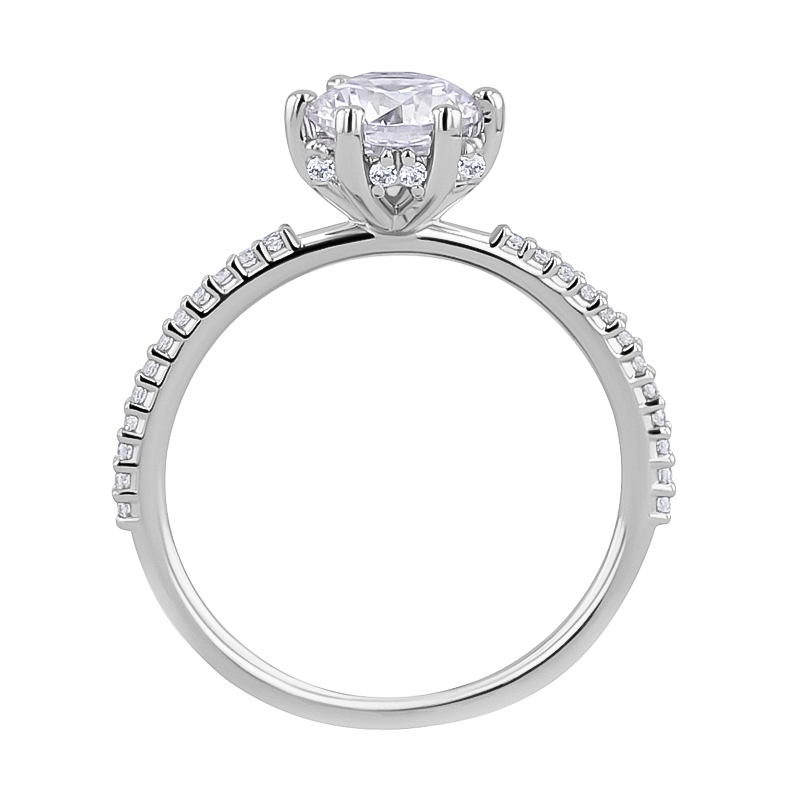 Zdobený zásnubný prsteň s lab-grown diamantmi Annice 127914