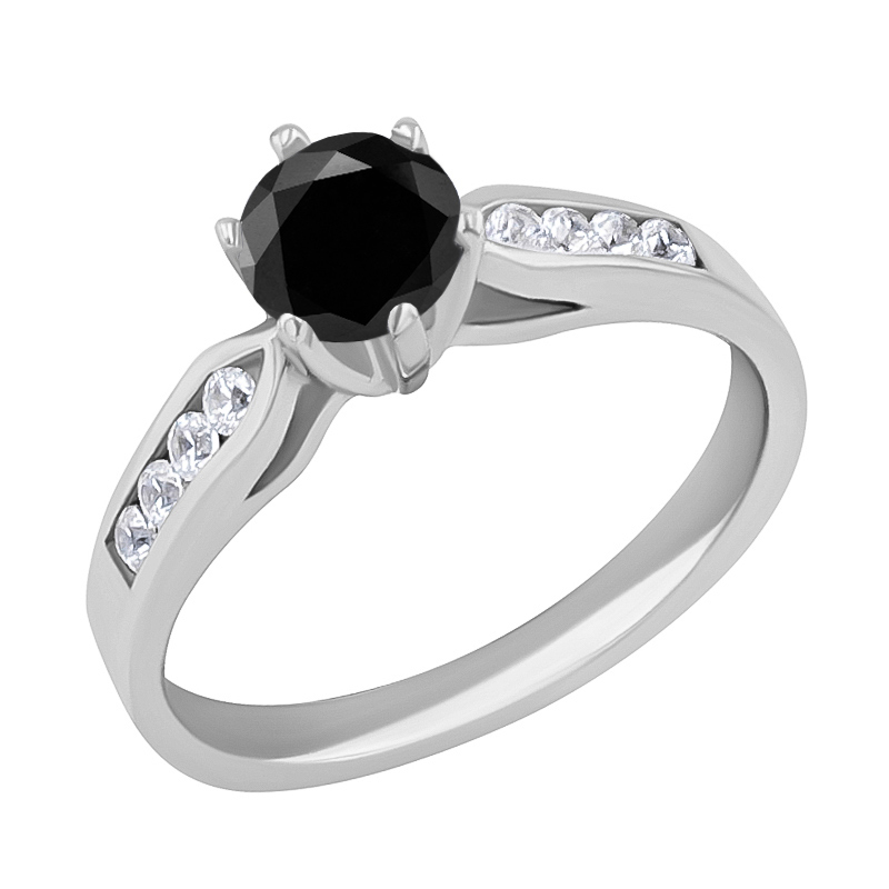 Zásnubný prsteň s čiernym diamantom Cletia 129454