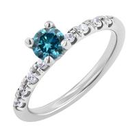 Zásnubný prsteň s modrým diamantom Mae