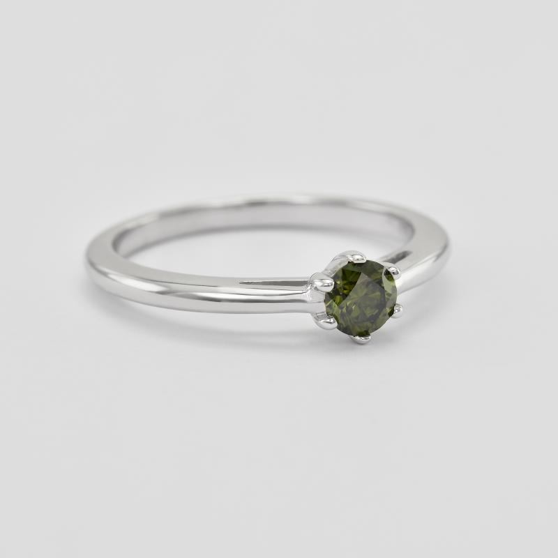 Zelený diamant v zlatom prsteni Kluny 14004
