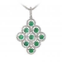 Zlatý smaragdový náhrdelník s diamantmi Lavela