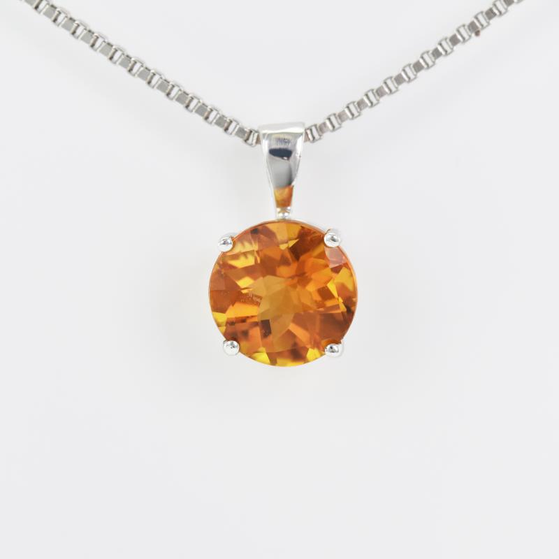 Zlatý náhrdelník s citrínom 15364