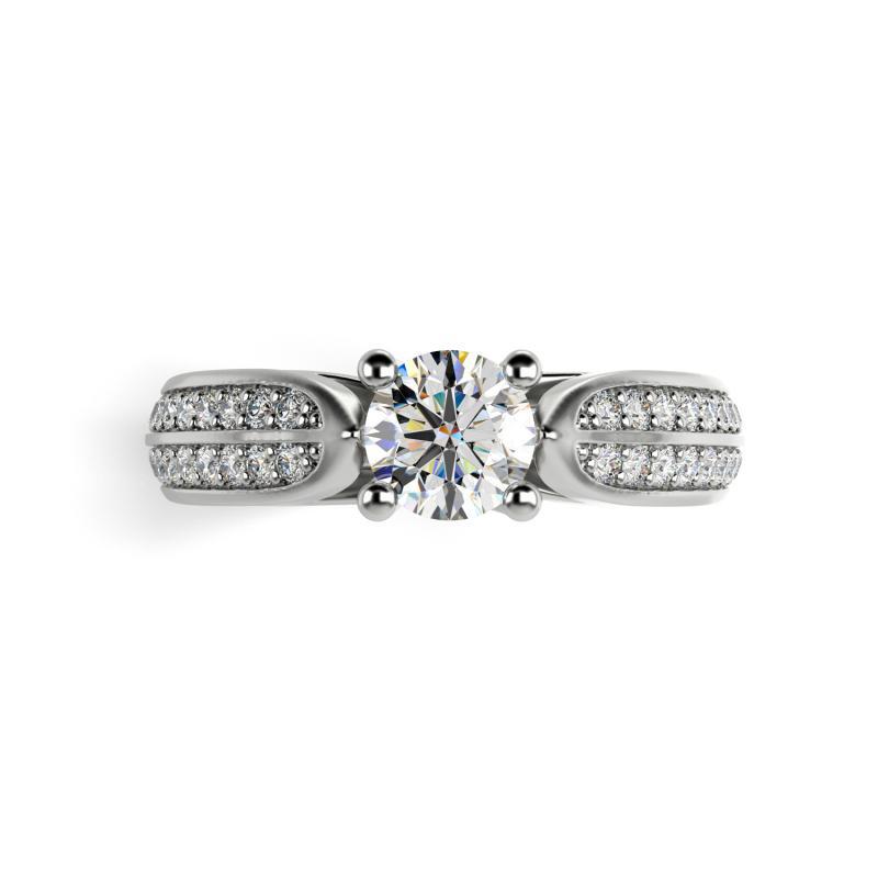 Prsteň s certifikovaným diamantom 15754