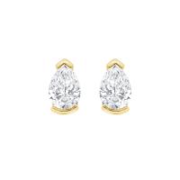 Minimalistické strieborné napichovacie náušnice s pear diamantmi Ronja