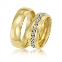 Zlaté svadobné prstene s diamantmi Elgie