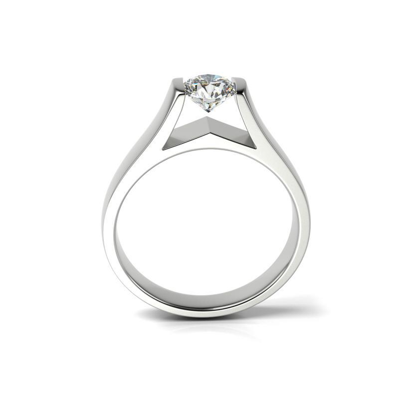 Prsteň s certifikovaným diamantom 23774