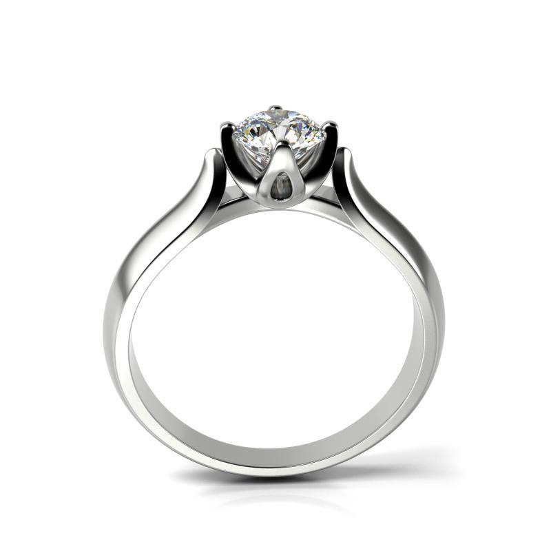 Platinový prsteň s diamantom 24094
