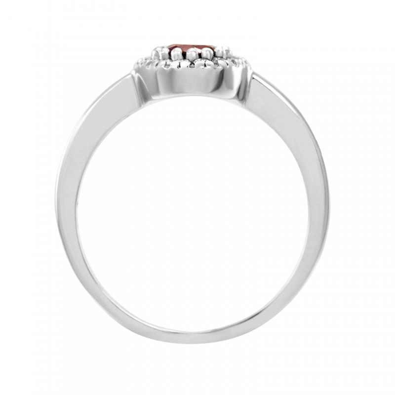 Rubínový prsten s diamantmi 24674
