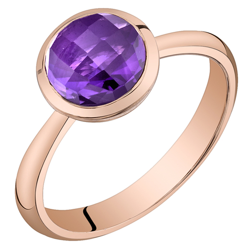 Ametystový prsteň z ružového zlata