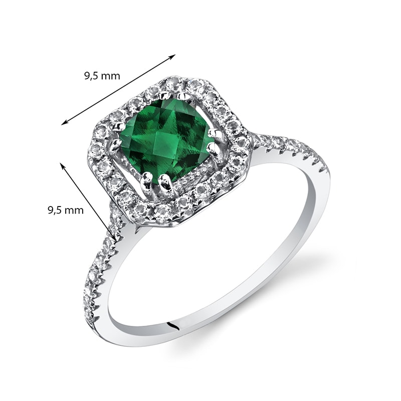 Smaragdový prsteň zo zlata 35054