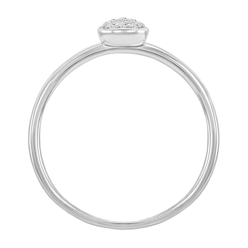 Zlatý prsteň v tvare kvapky plný diamantov Mloune 35464
